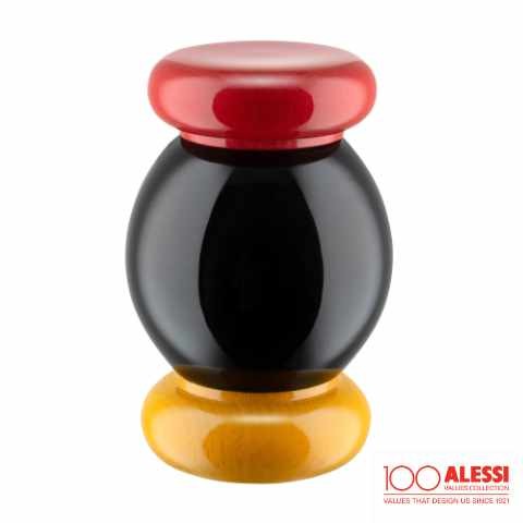 Alessi 100 Jahre Salz Gewürzmühle schwarz